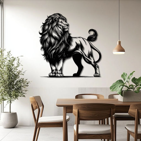 Animal Lion Metal Wall Art Decor