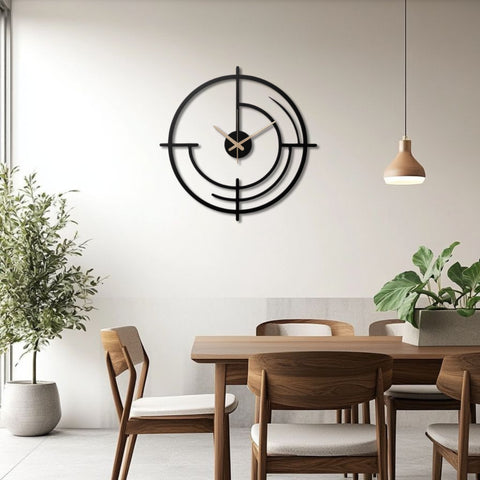 Elegant Efficiency Metal Wall Clock