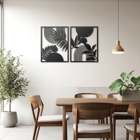 Bohemian Mid Century Modern Metal Wall Art Decor