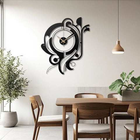 Art Deco Inspired Metal Wall Clock