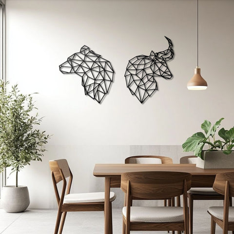 Stock Market Bull and Bear Metal Wall Art