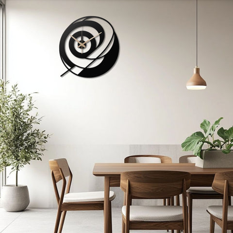 Modern Spiral Metal Wall Clock