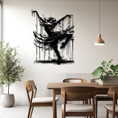 Dance In Rain Metal Wall Art