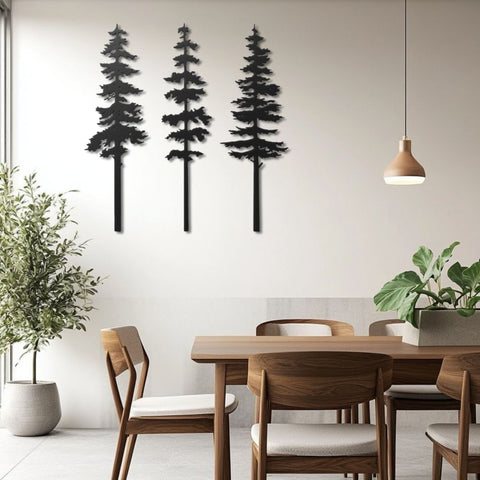 Forest Decor Pine Tree Metal Wall Art