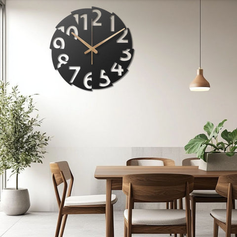 Modern Oversized Metal Wall Clock