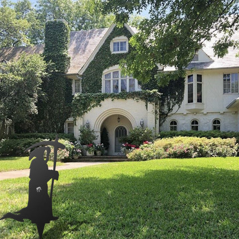 Grim Reaper Metal Yard Art, Halloween Decor