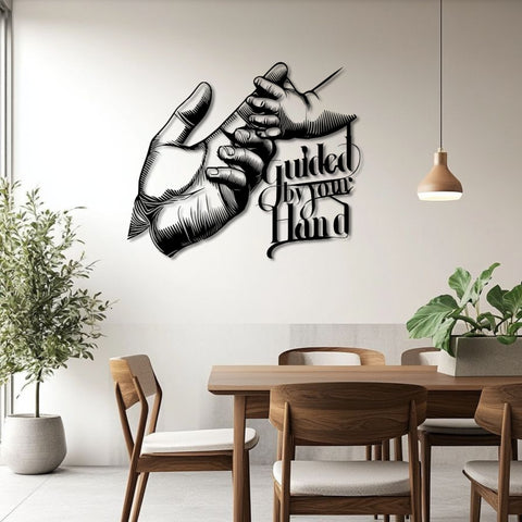 Father's Hand Metal Wall Art