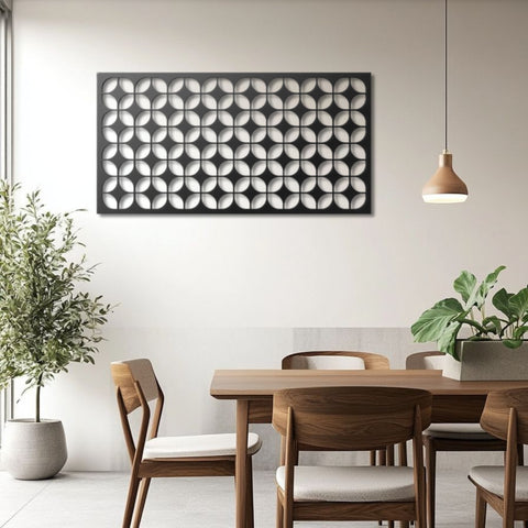 Geometric Mid Century Modern Metal Wall Art Decor
