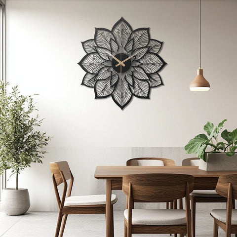 Cool Sunflower Metal Wall Clock for Farmhouse