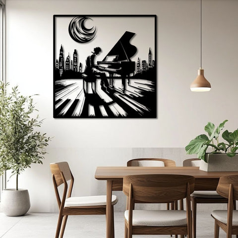 Pianist Moonlight Sonata Metal Wall Art