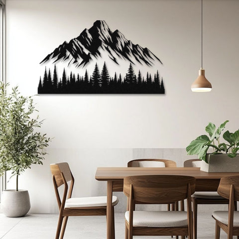 Mountain Forest Metal Wall Art
