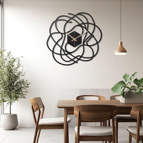 Big Minimalist Metal Wall Clock for Living Room