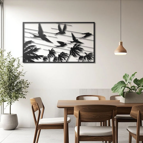 Flying Birds Metal Wall Art