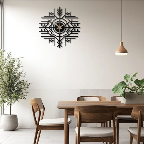 Geometric Nordic Metal Wall Clock