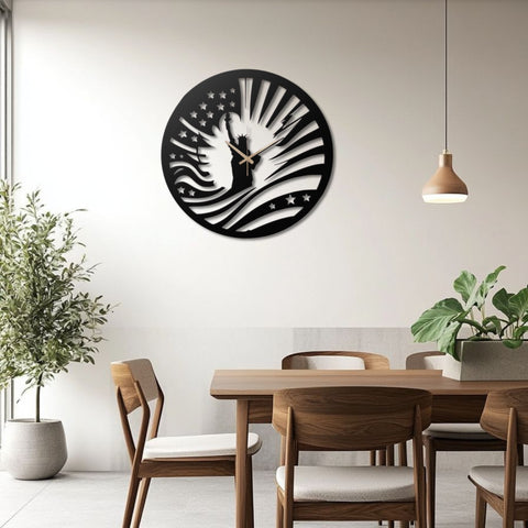 Statue of Liberty Metal Wall Clock