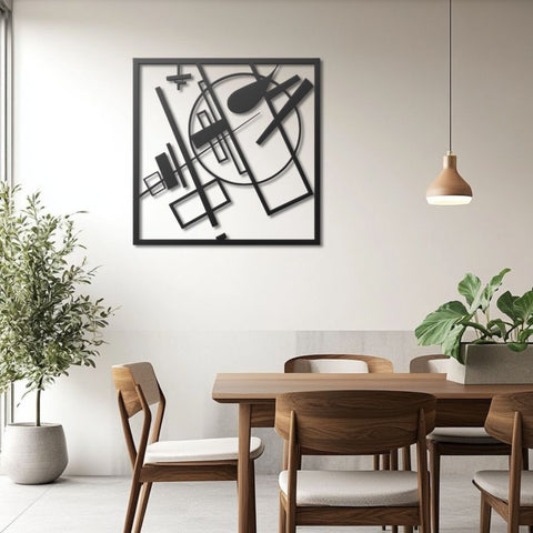 Malevich Mid Century Modern Metal Wall Art Decor