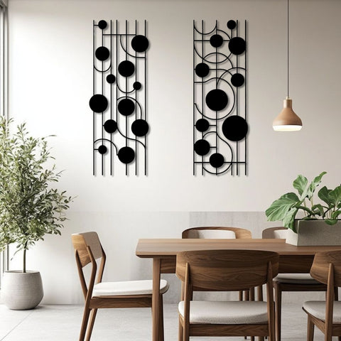 Rhythmic Mid Century Metal Wall Art Set Of 2