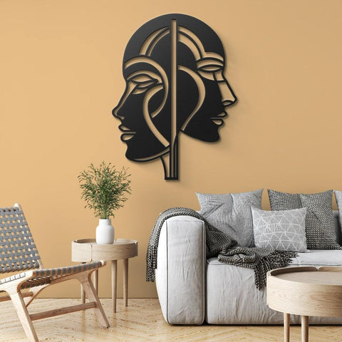 Abstract Dual Face Metal Wall Art