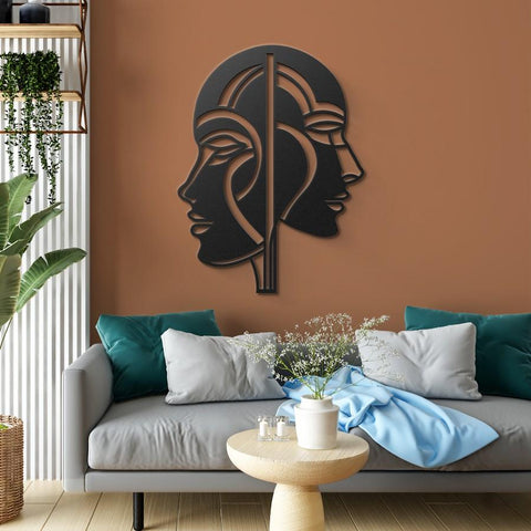 Abstract Dual Face Metal Wall Art