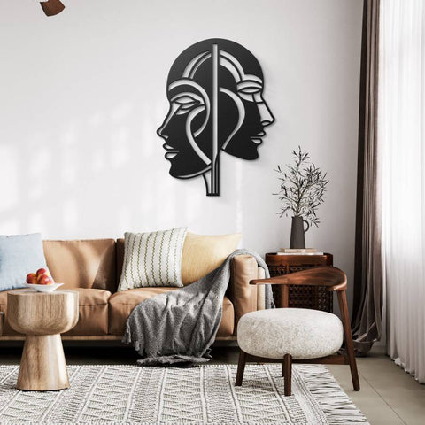 Abstract Dual Face Metal Wall Art