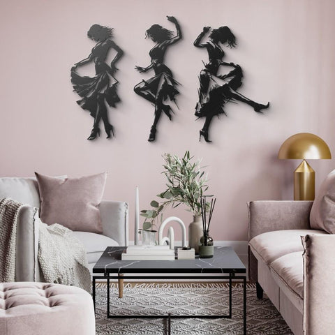 Elegant Flamenco Dancers Metal Wall Art