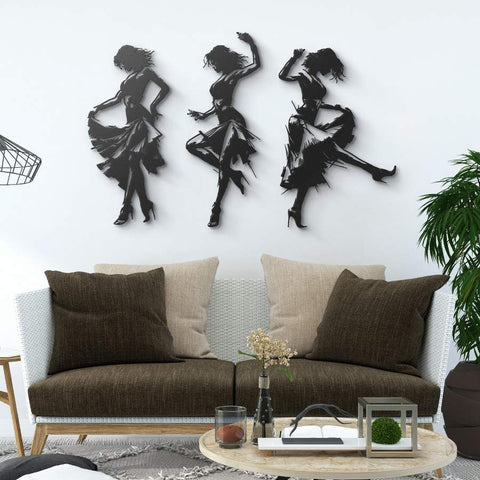 Elegant Flamenco Dancers Metal Wall Art
