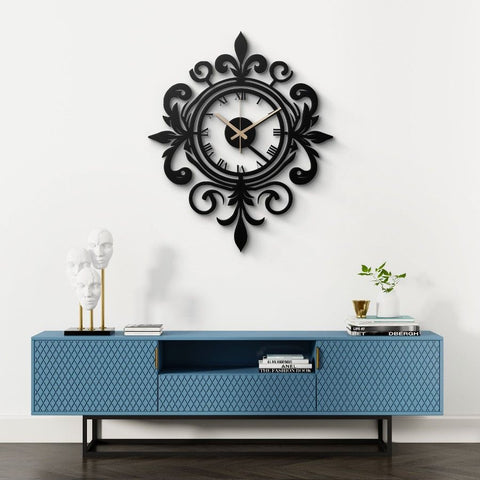 Elegant Vintage Metal Wall Clock