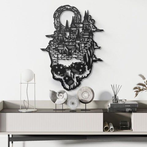 Fantasy City Gothic Metal Wall Art