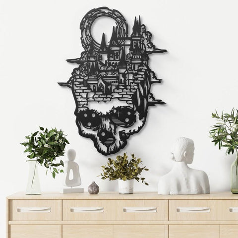Fantasy City Gothic Metal Wall Art