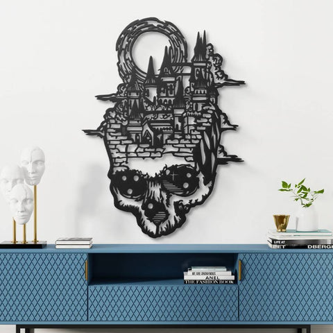 Fantasy City Gothic Metal Wall Art