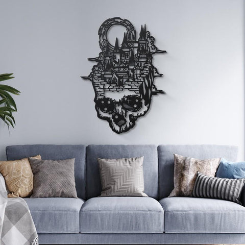 Fantasy City Gothic Metal Wall Art