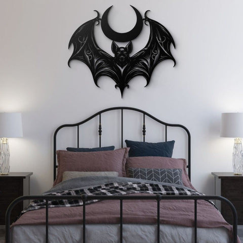 Floral Bat Metal Wall Art