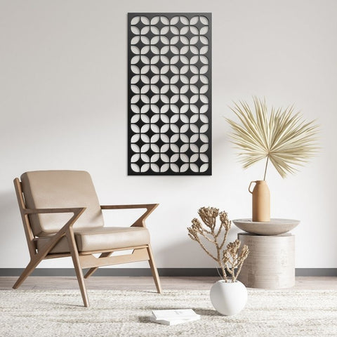 Geometric Mid Century Modern Metal Wall Art Decor
