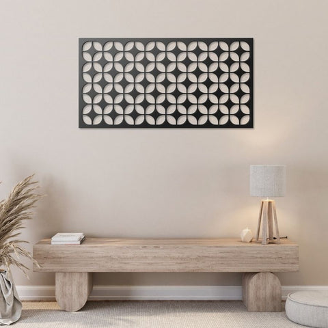 Geometric Mid Century Modern Metal Wall Art Decor