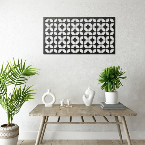Geometric Mid Century Modern Metal Wall Art Decor