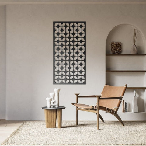 Geometric Mid Century Modern Metal Wall Art Decor