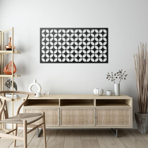 Geometric Mid Century Modern Metal Wall Art Decor