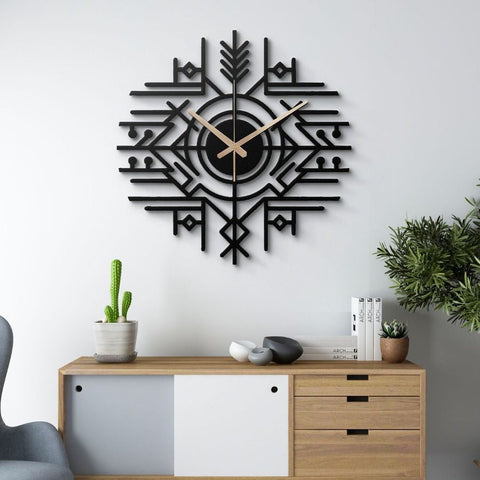 Geometric Nordic Metal Wall Clock