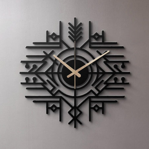 Geometric Nordic Metal Wall Clock