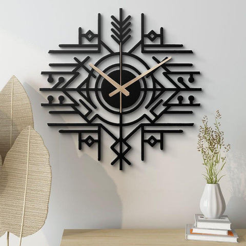 Geometric Nordic Metal Wall Clock