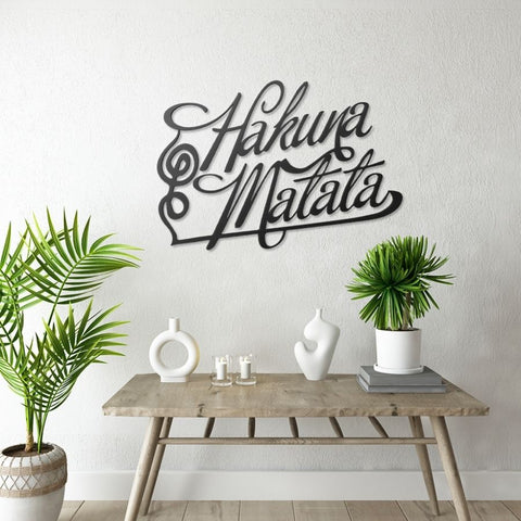 Hakuna Matata Metal Wall Art Decor