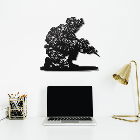 Soldier Metal Wall Art Man Cave Decor