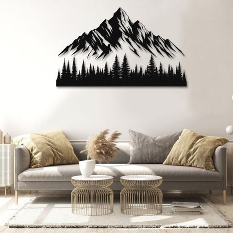 Mountain Forest Metal Wall Art