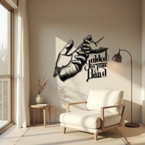 Father's Hand Metal Wall Art