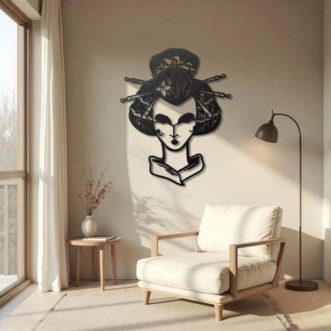 Geisha Metal Wall Art