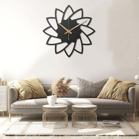 Lotus Flower Metal Wall Clock