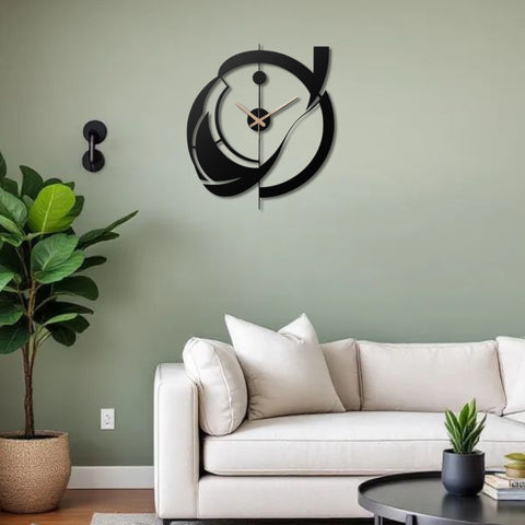 Dynamic Swirl Design Metal Wall Clock