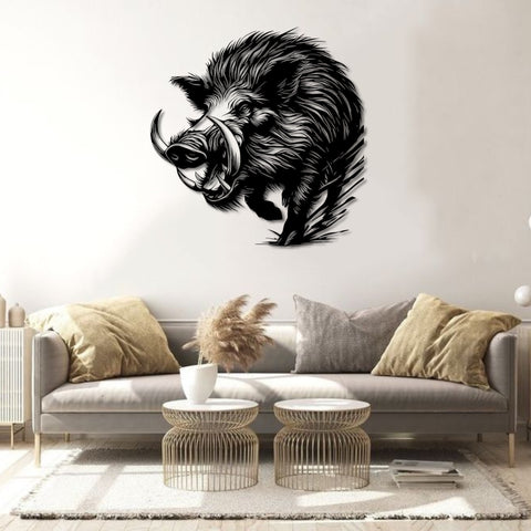 Wild Boar Metal Wall Art