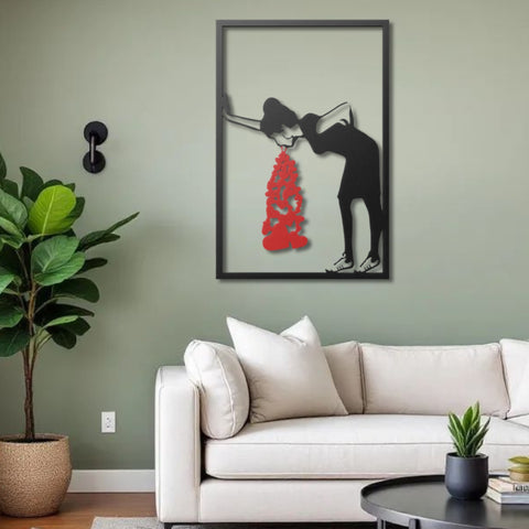 Banksy Lovesick Metal Wall Art