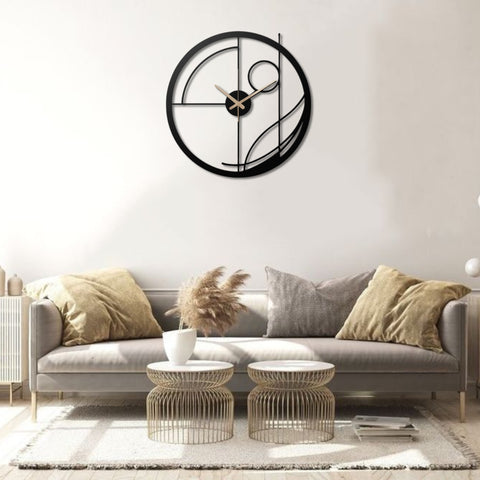 Minimalist Line Metal Wall Clock